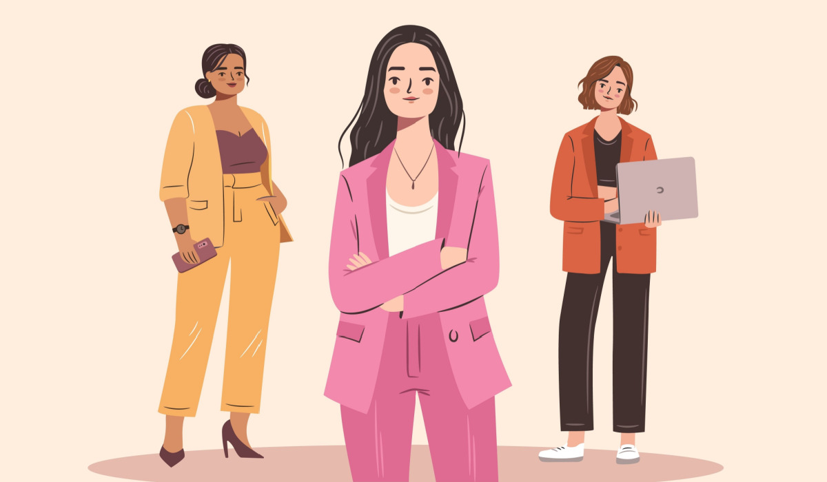 Illustration of female bosses