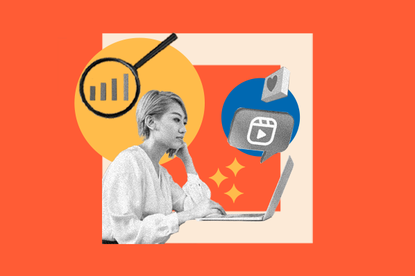 social media tools: image shows a person looking at their computer