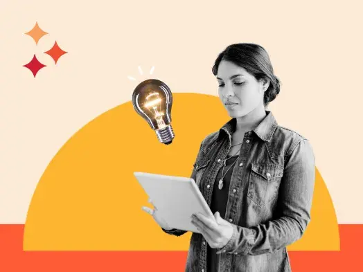 A marketer checking for clarity in their writing